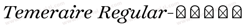 Temeraire Regular字体转换